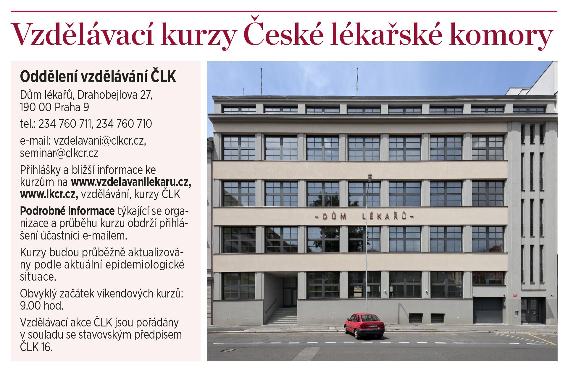 CVzdělávací kurzy České lékařské komory
