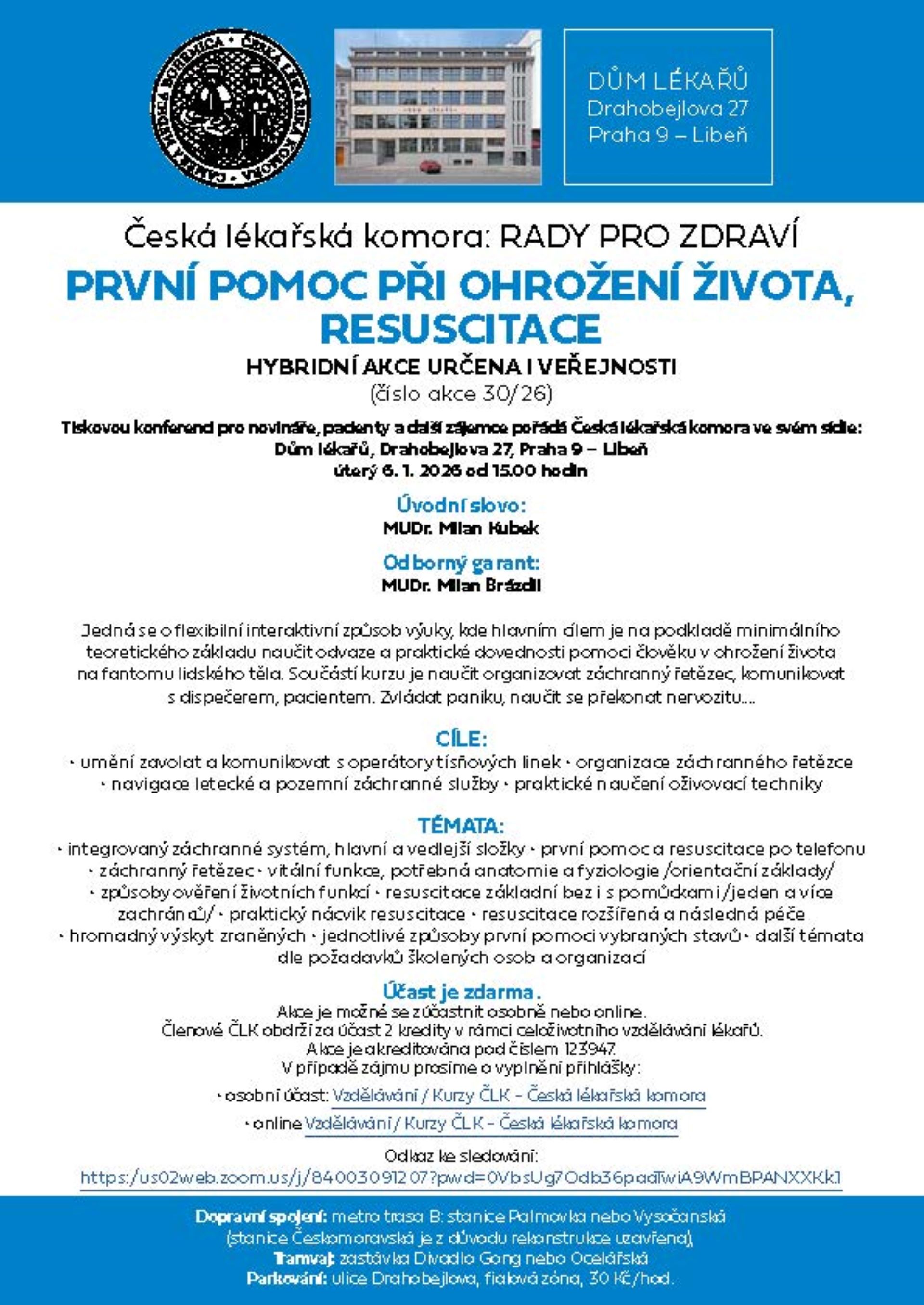 Česká lékařská komora: Rady pro zdraví